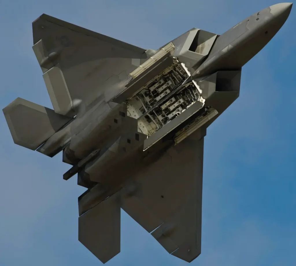 The F-22A Raptor underside